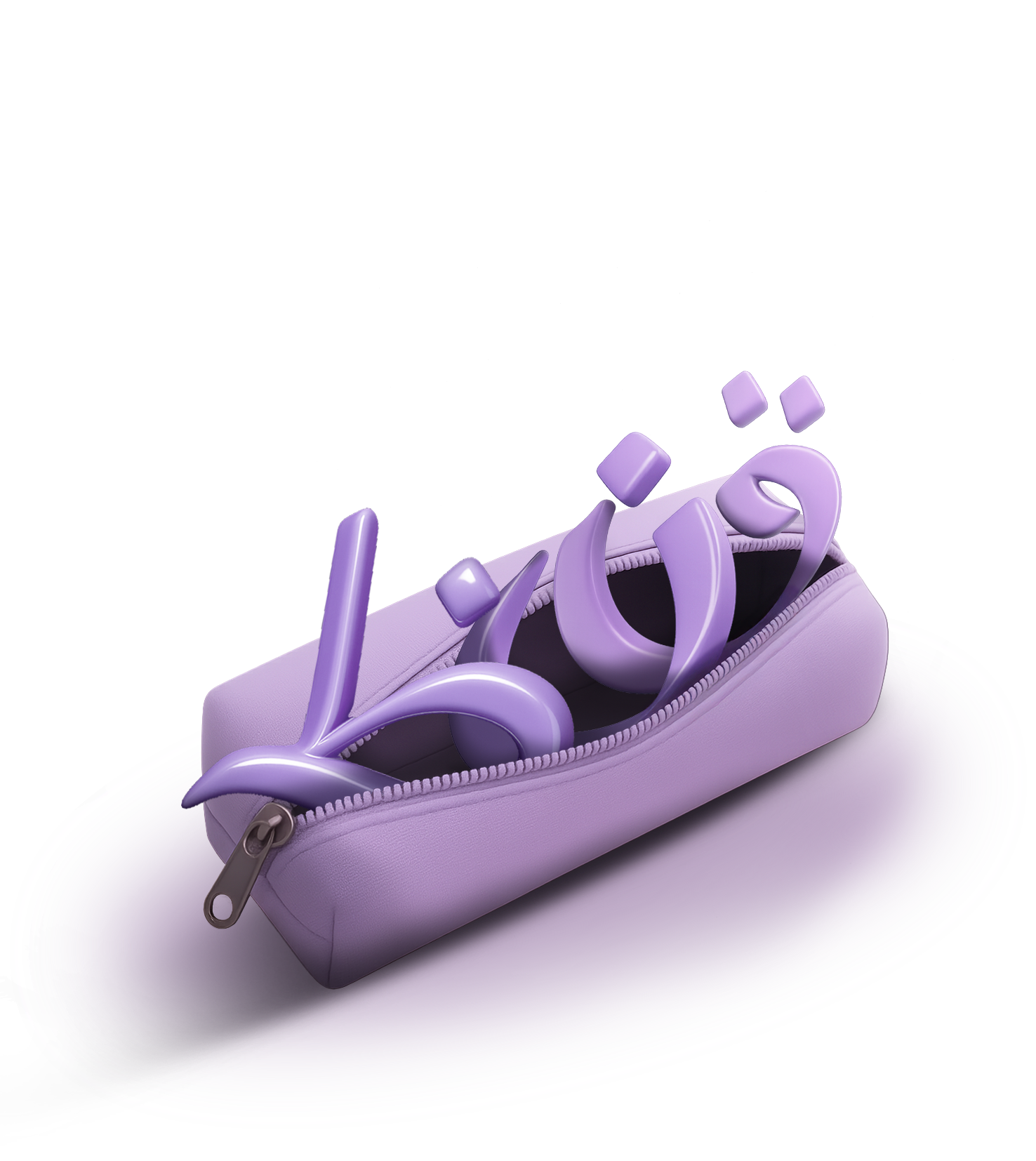 Illustration 3D d’un Coran indigo posé sur un lutrin en bois décoratif assorti.